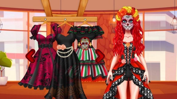 Festival Dia de Muertos: Day of the Dead Makeup & Dress Up Game