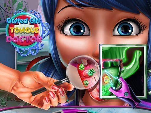 Dotted Girl Tongue Doctor Online Game