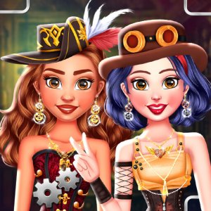 Princess Girls Steampunk Rivalry Dress Up Game